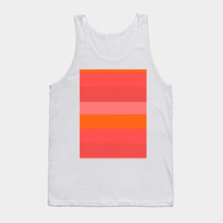Orange, Peach and Pink Stripes Sunrise Tank Top